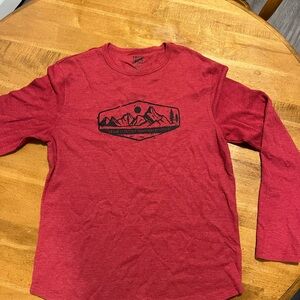 True Craft Red Graphic Long Sleeve Tee